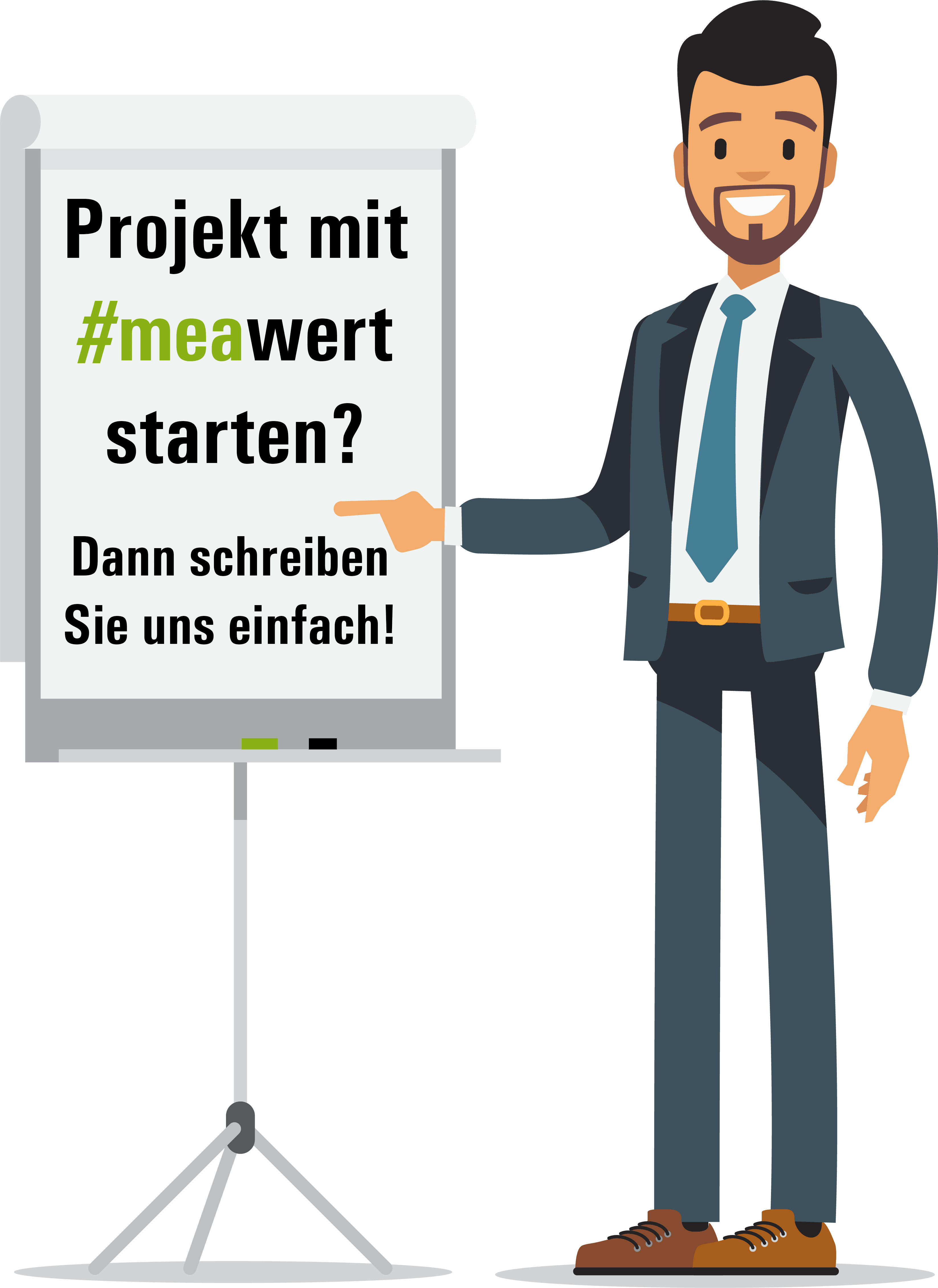 Projekt mit #meawert starten? Dan schreiben Sie uns einfach!