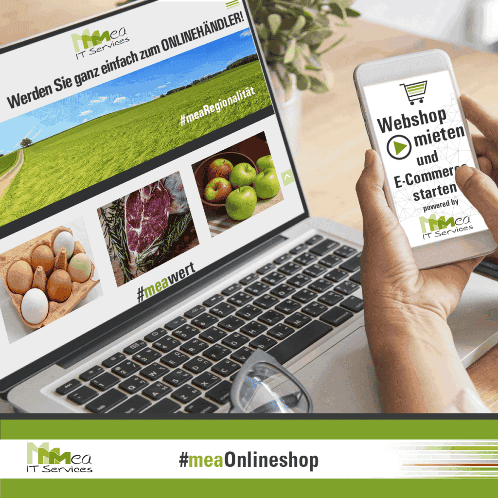 Webshop mieten mit meawert