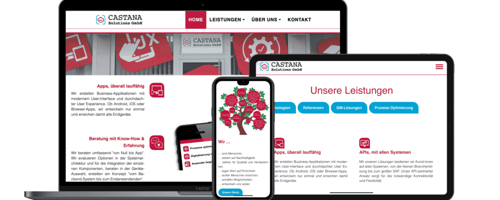 Referenz Castana Webentwicklung