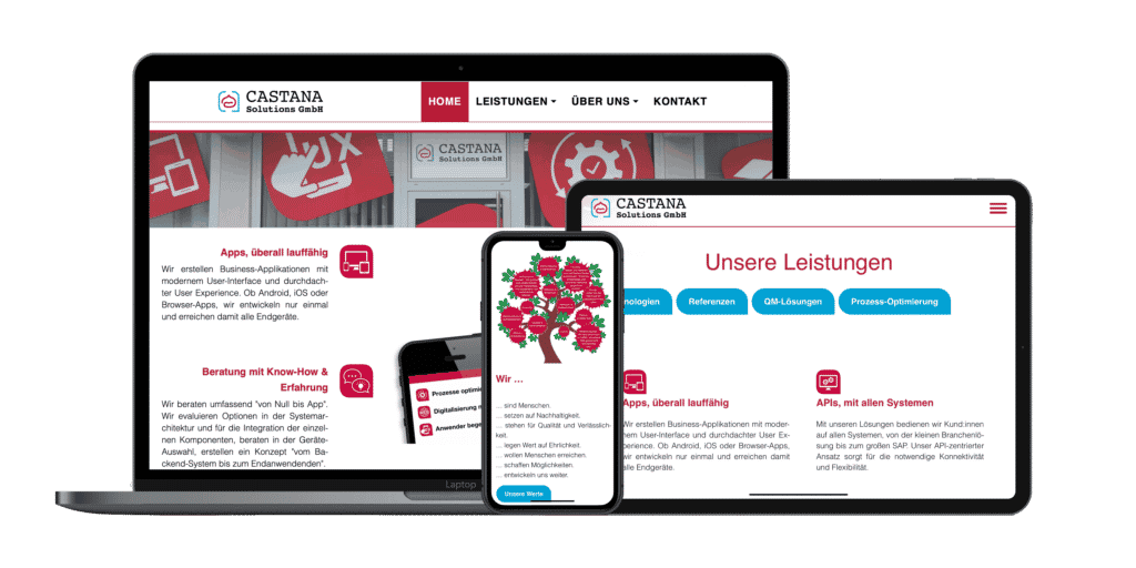 Referenz Castana Webentwicklung