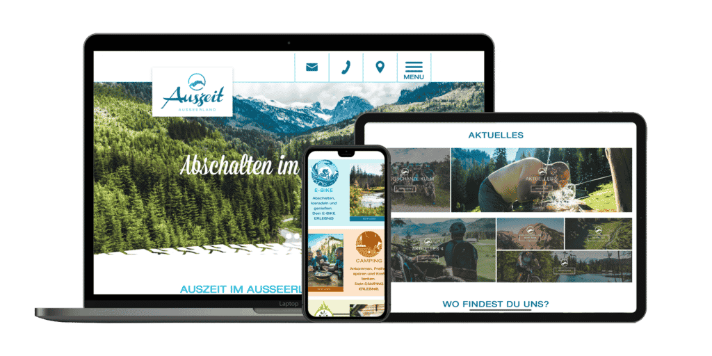 Referenzen Auszeit Ausseerland, Webdesign und Webentwicklung