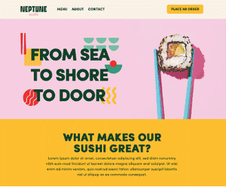 Webdesign Trends: Memphis Cropped 