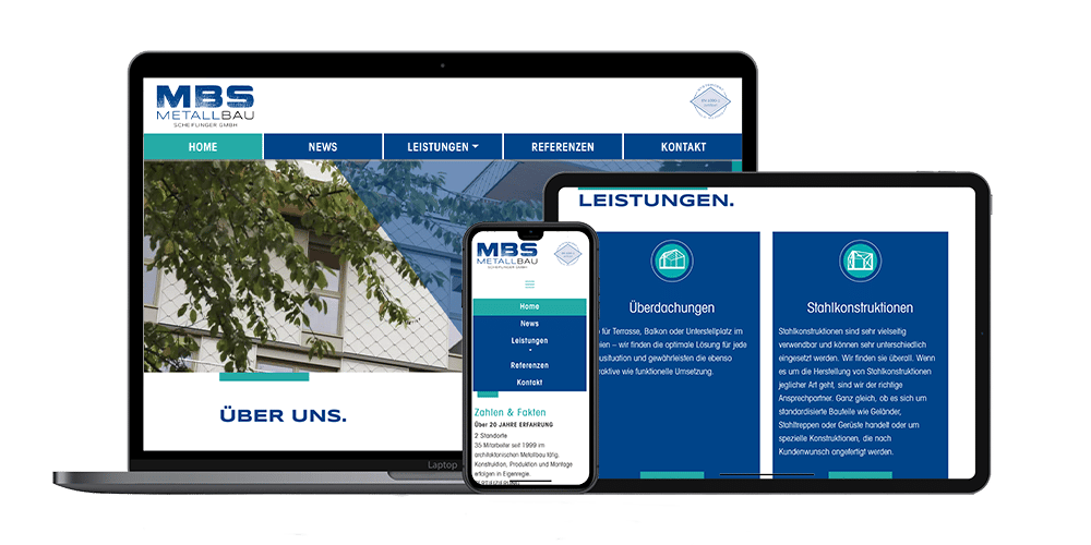 Referenz Website, Webentwicklung bei MBS Metallbau, Kapfenberg