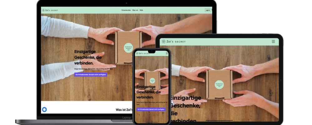 Onlineshop Zoi's Secret - Responsive Design