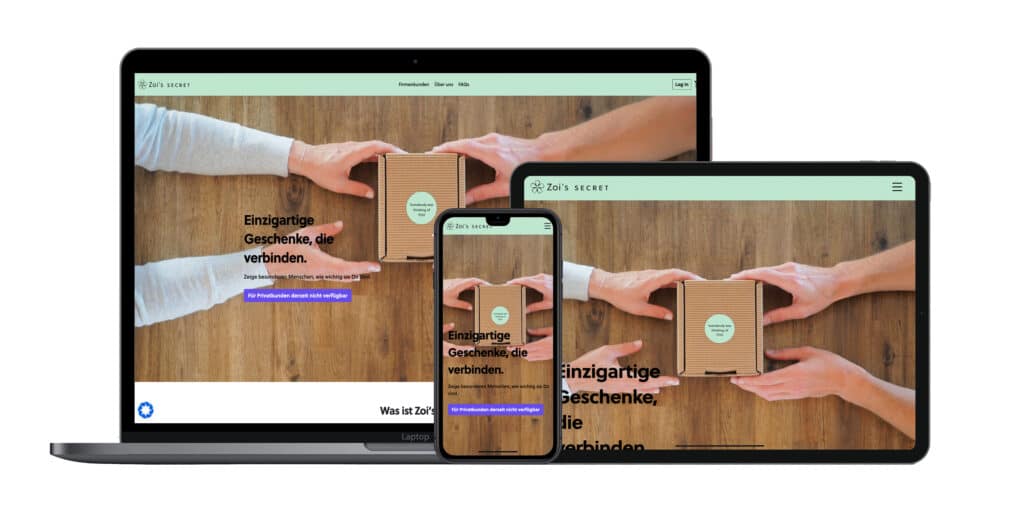 Onlineshop Zoi's Secret - Responsive Design